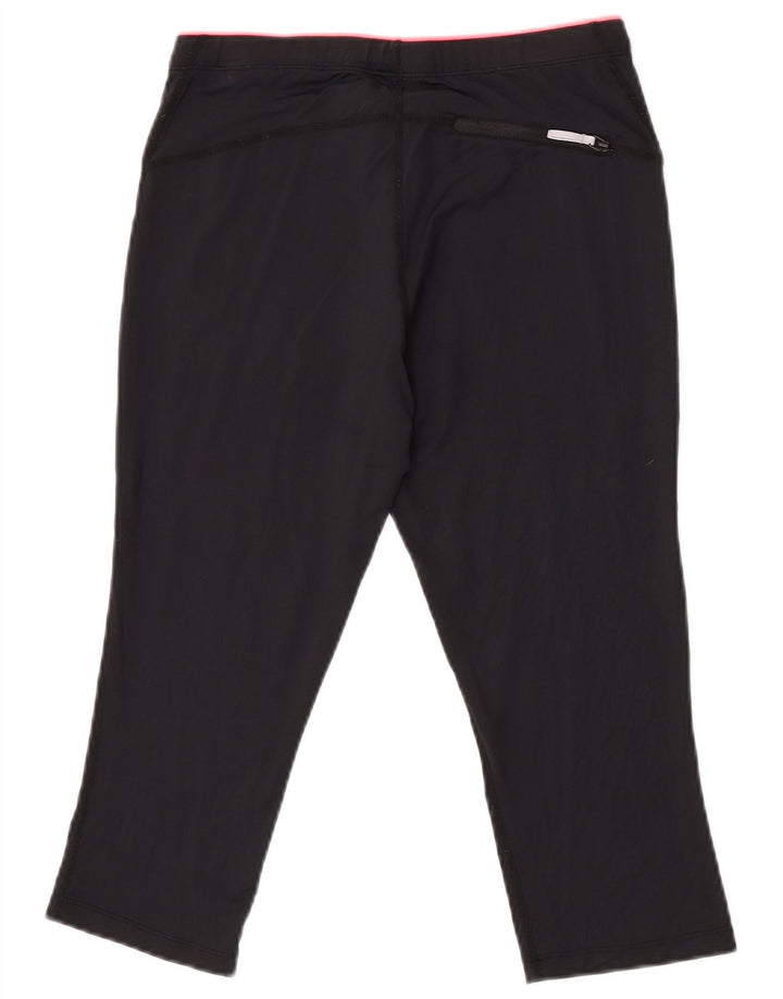 Asics Womens Graphic Capri træningsdragt Bukser UK 12 Medium Black Polyester