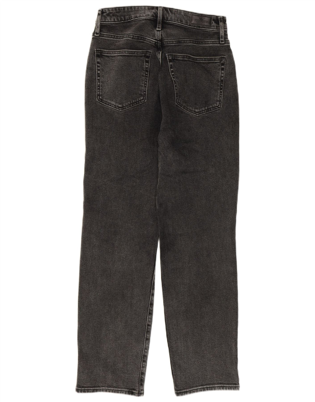 Hollister Dame Distressed Straight Jeans US 3 Small W26 L27 Grå