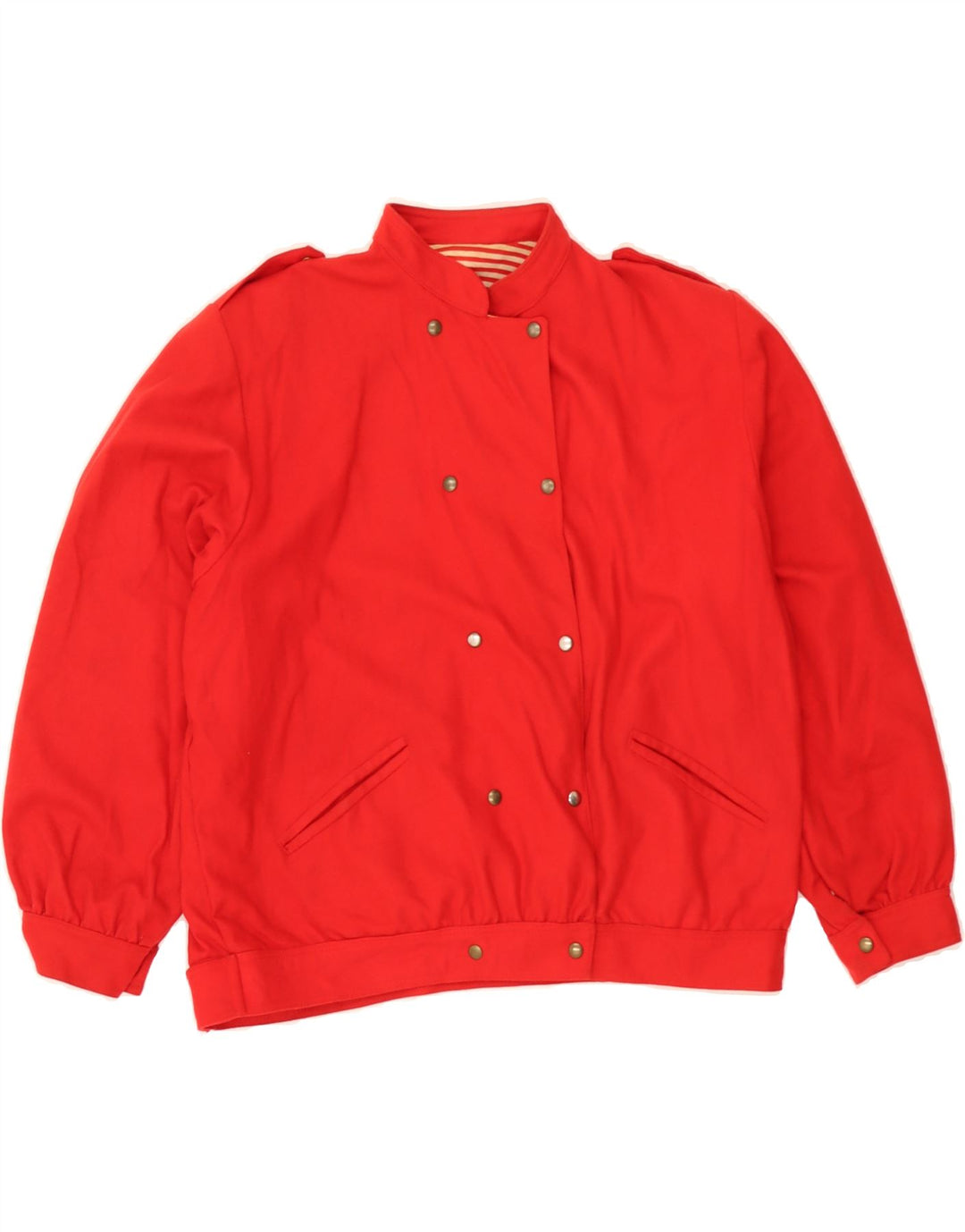 VINTAGE Womens Bomber Jacket UK 16 Large Red Vintage Vintage and Second-Hand Vintage from Messina Hembry 