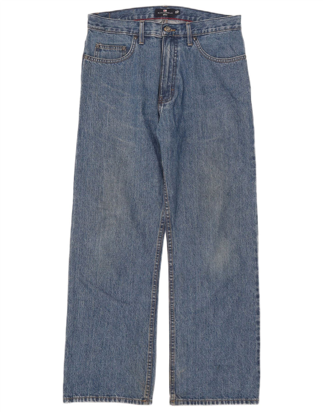 Marks & Spencer Herre Blue Harbor Straight Jeans W32 L29 Blue Cotton