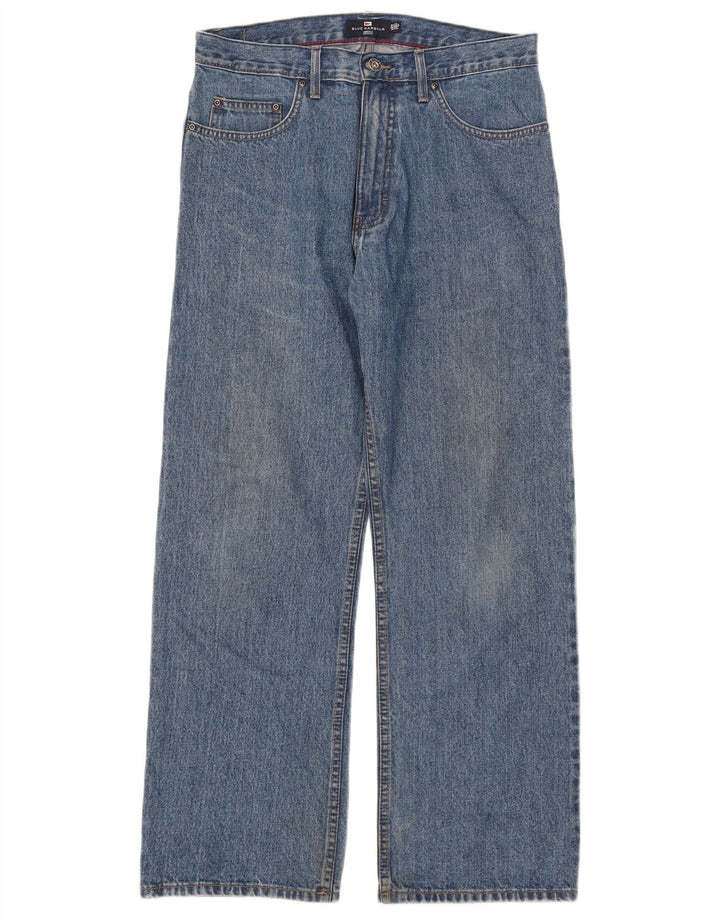 Marks & Spencer Herre Blue Harbor Straight Jeans W32 L29 Blue Cotton