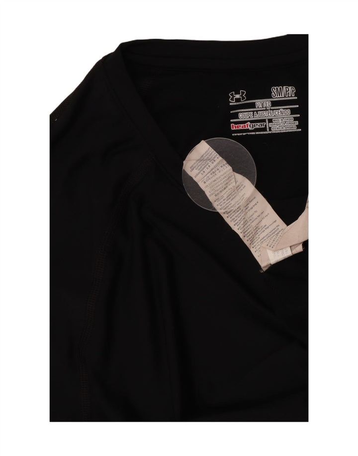 Under Armour Herre Heat Gear Top Langærmet Lille Sort Polyester