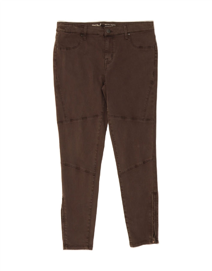 MOSSIMO Womens Mid Rise Casual Trousers US 10 Large W30 L27 Brown Vintage Mossimo and Second-Hand Mossimo from Messina Hembry 