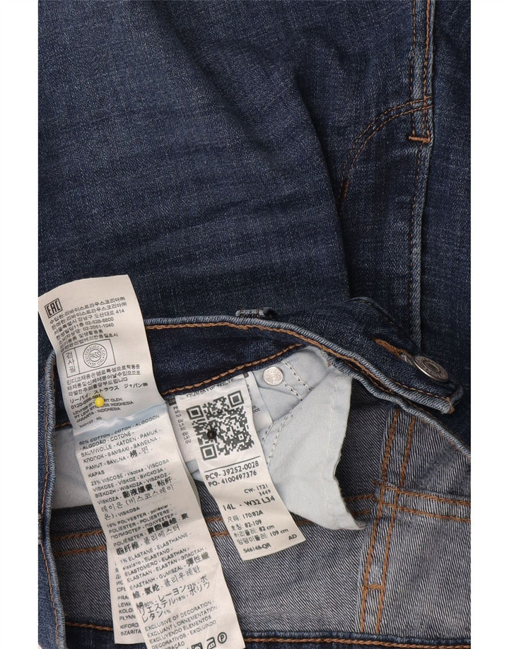 Levi's Dame Classic Fit Bootcut Jeans Størrelse 14 Large W32 L34 Blå Bomuld