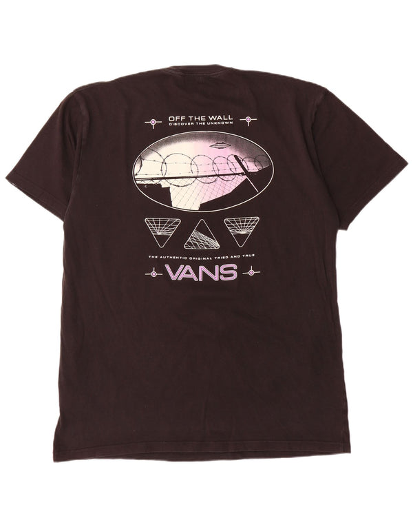 Vans Herre Classic Fit Grafisk T-Shirt Top Stor Sort Bomuld