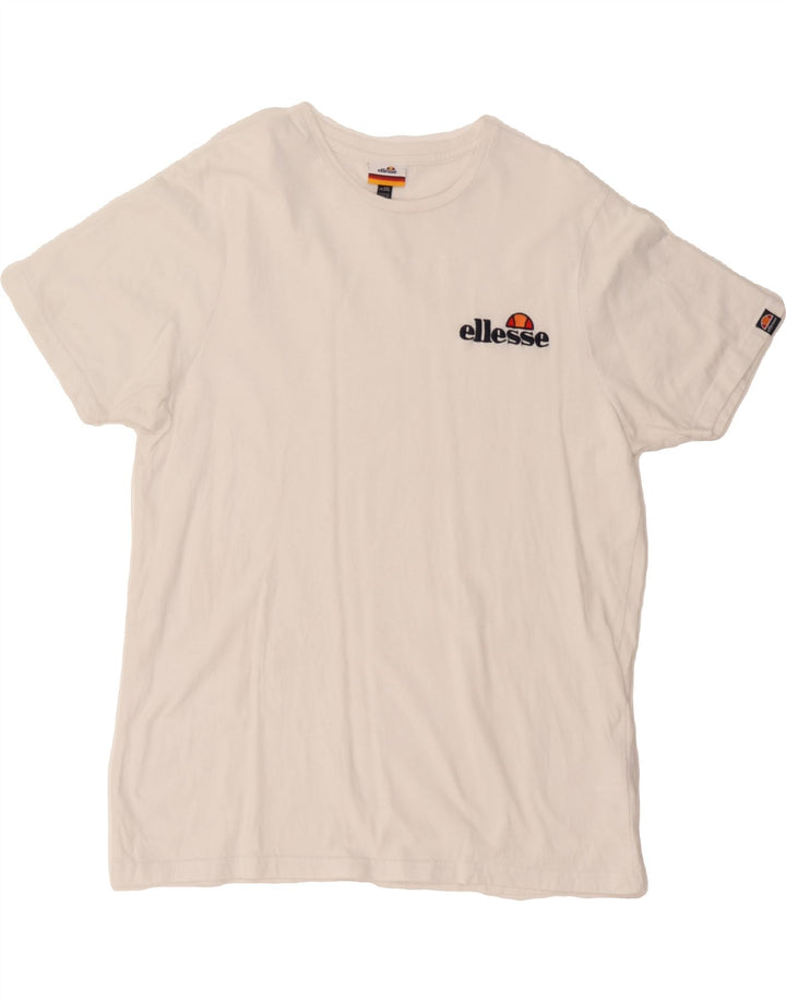 ELLESSE Womens Graphic T-Shirt Top 2XL White Cotton Vintage Ellesse and Second-Hand Ellesse from Messina Hembry 