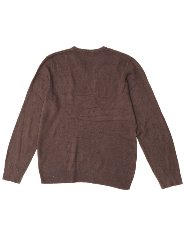 Marks & Spencer Herre Blue Harbor V-hals sweater Medium Brun