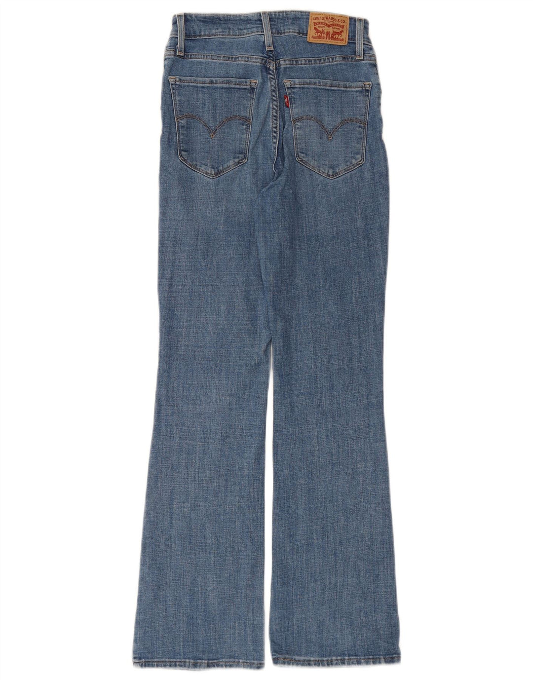 LEVI'S Dame 725 High Rise Bootcut Jeans W26 L30 Blå Bomuld