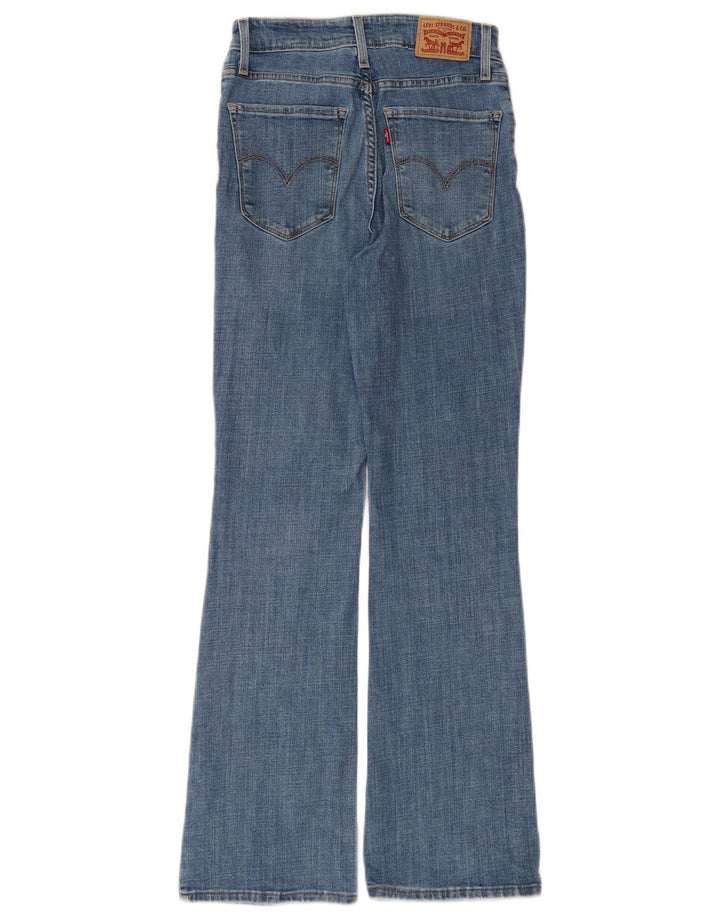 LEVI'S Dame 725 High Rise Bootcut Jeans W26 L30 Blå Bomuld