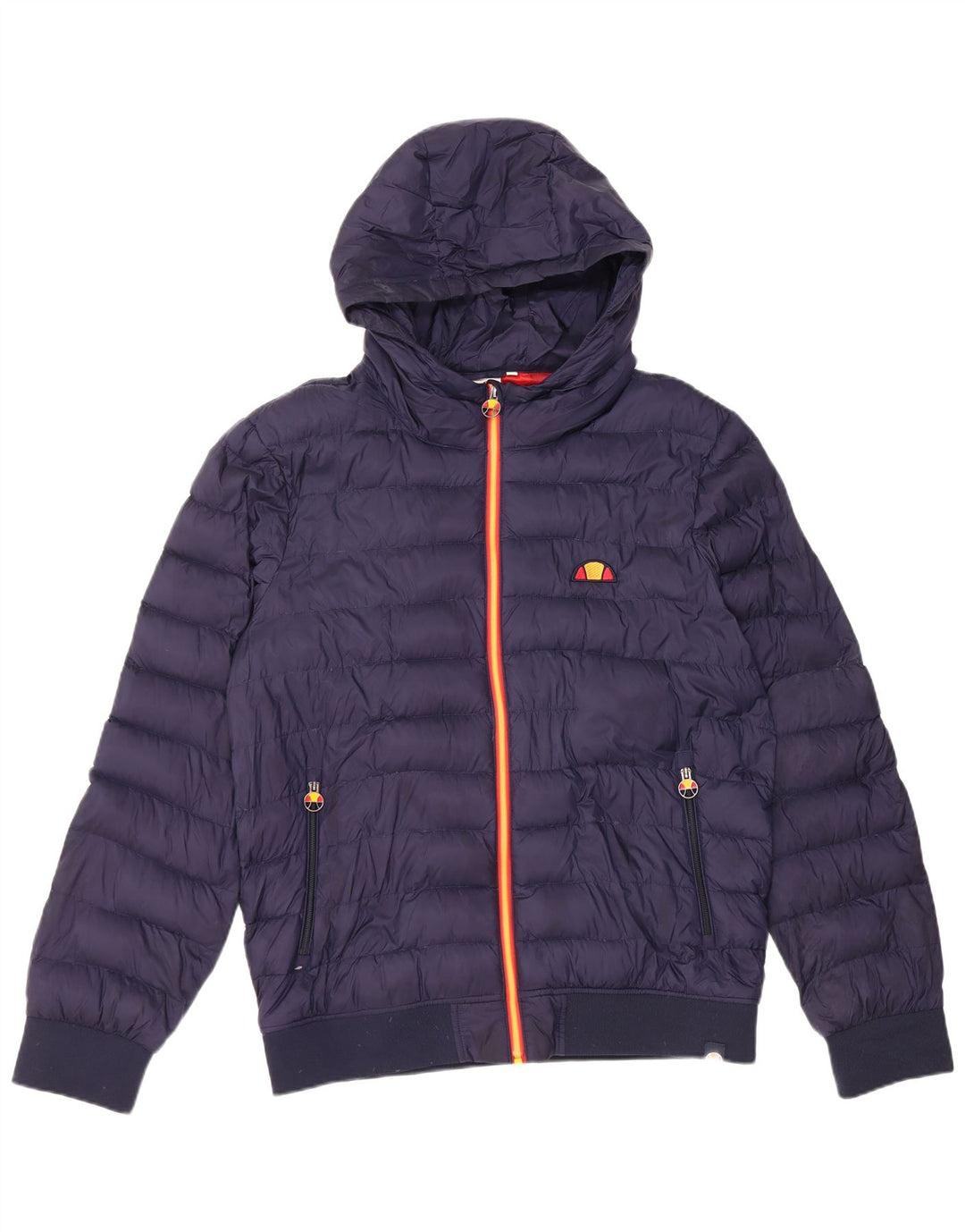 Ellesse Herre Hooded Padded Jacket UK 40 Large Navy Blue Nylon
