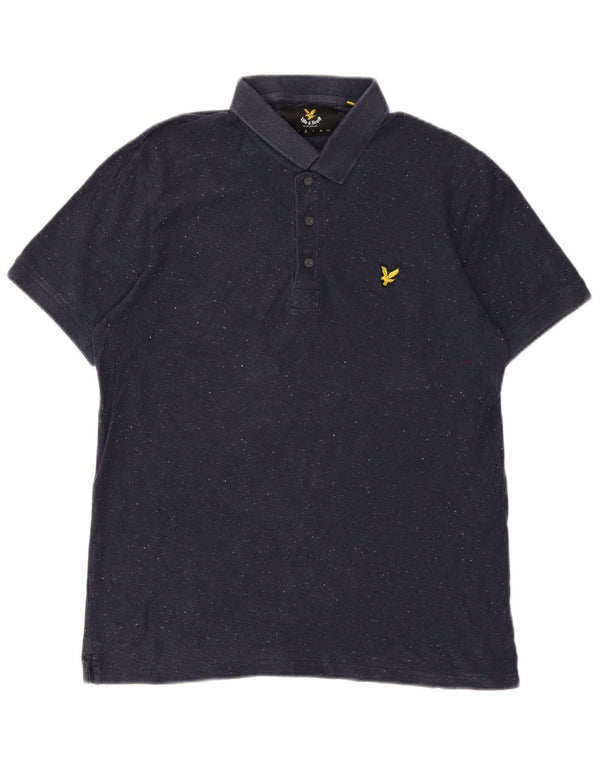 LYLE & SCOTT Poloshirt til mænd Medium Navyblå Flecked Bomuld