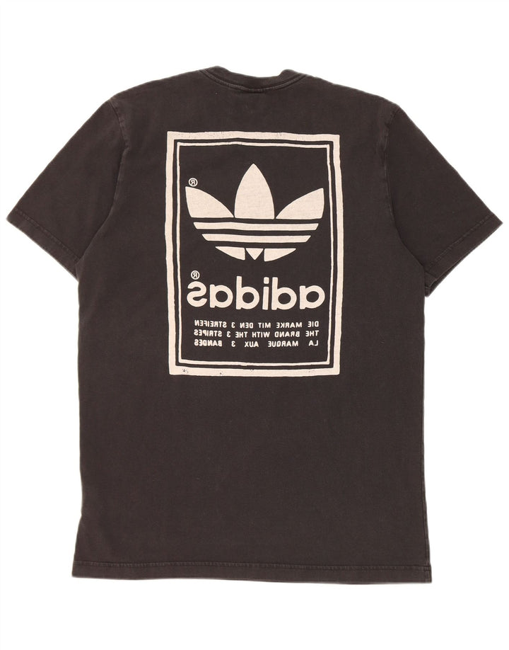 Adidas Herre grafisk T-shirt Top Medium Sort Bomuld