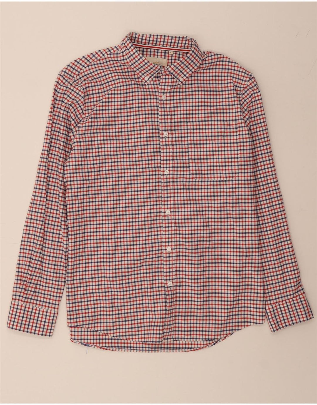VINTAGE Mens Flannel Shirt Large Red Check Vintage Vintage and Second-Hand Vintage from Messina Hembry 