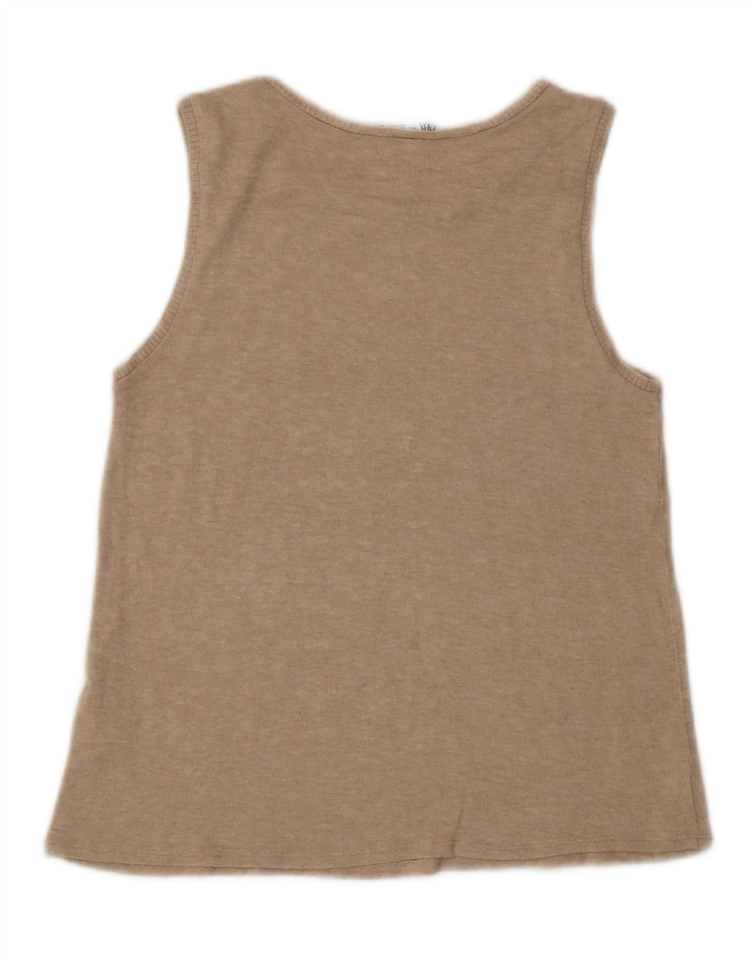 Zara Damevest Top UK 12 Medium Beige Flecked Viscose