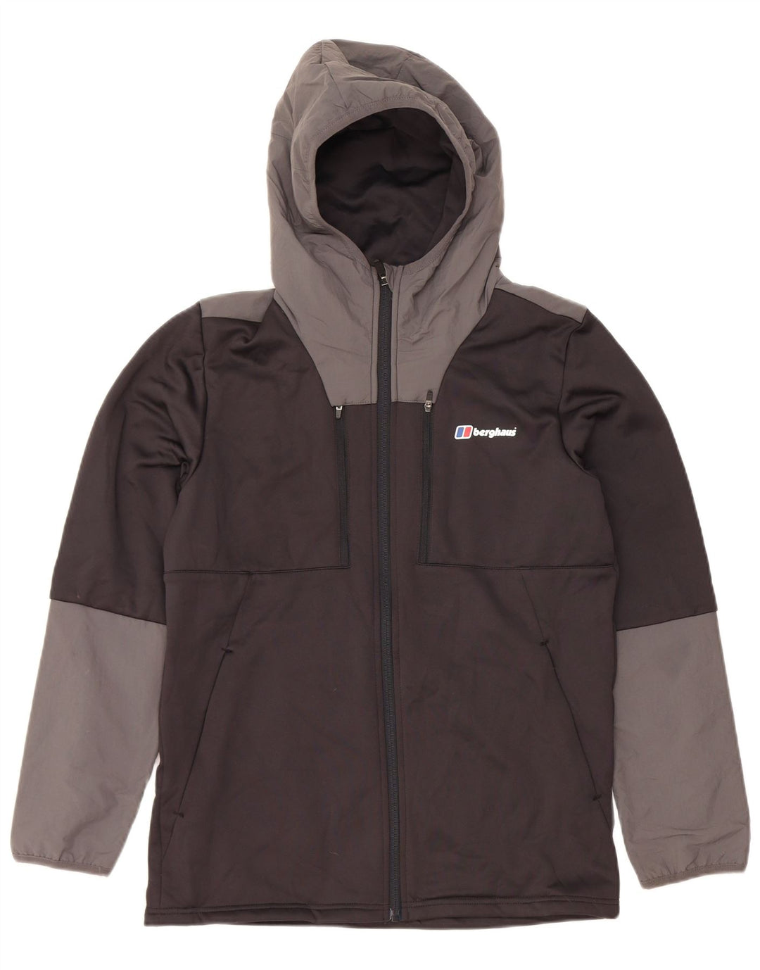 BERGHAUS Hættetrøje med lynlås til drenge 12-13 år Sort polyester