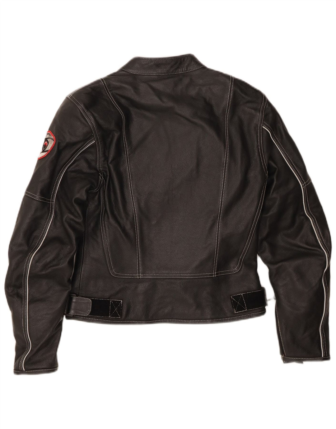 Suomy Womens Moto Racer Læderjakke UK 12 Medium Sort Læder