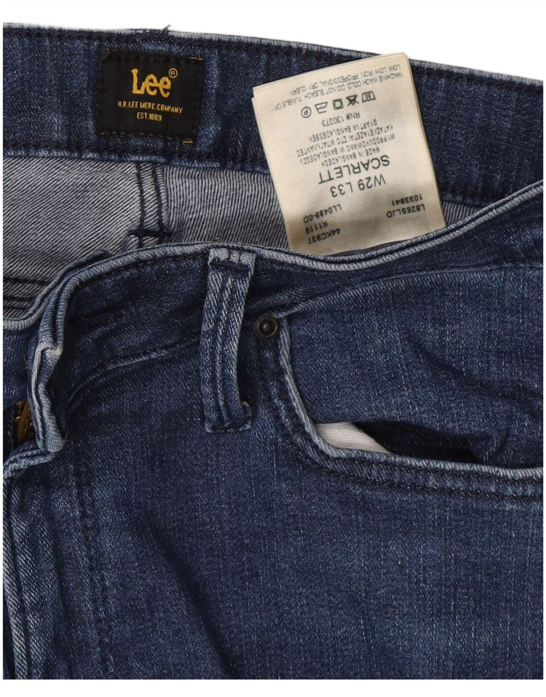 LEE Dame Scarlett Skinny Jeans W29 L30 Blå Bomuld