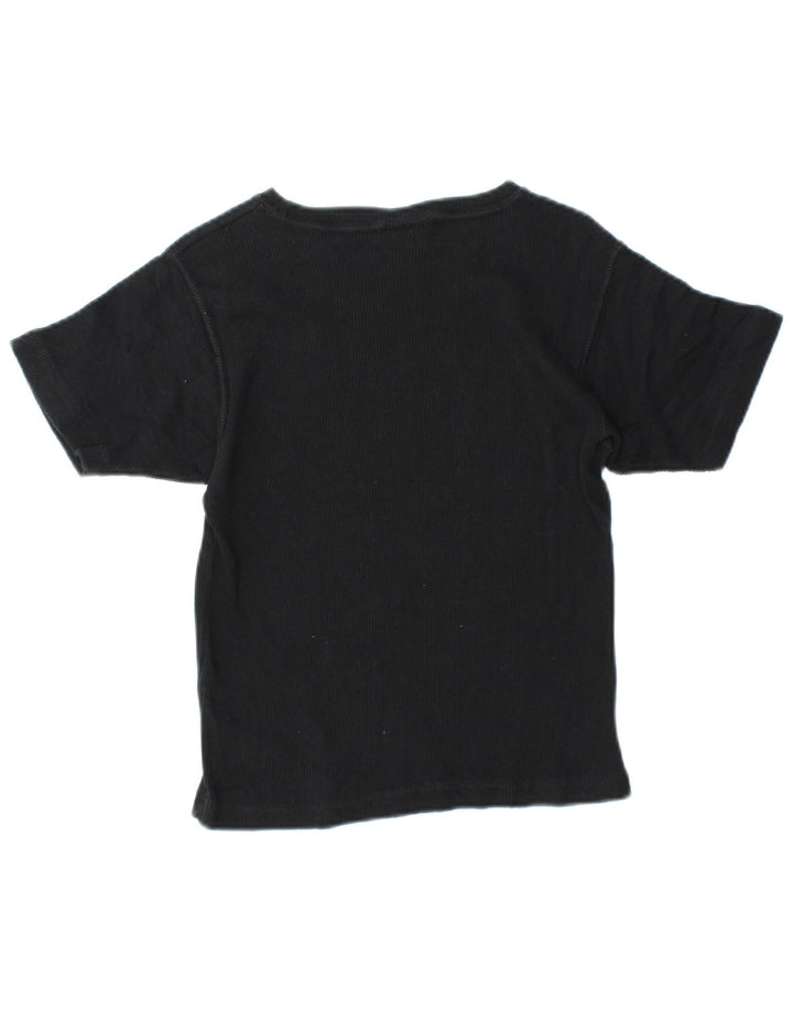 CHAMPION Womens Crop T-Shirt Top UK 12 Medium Sort Bomuld