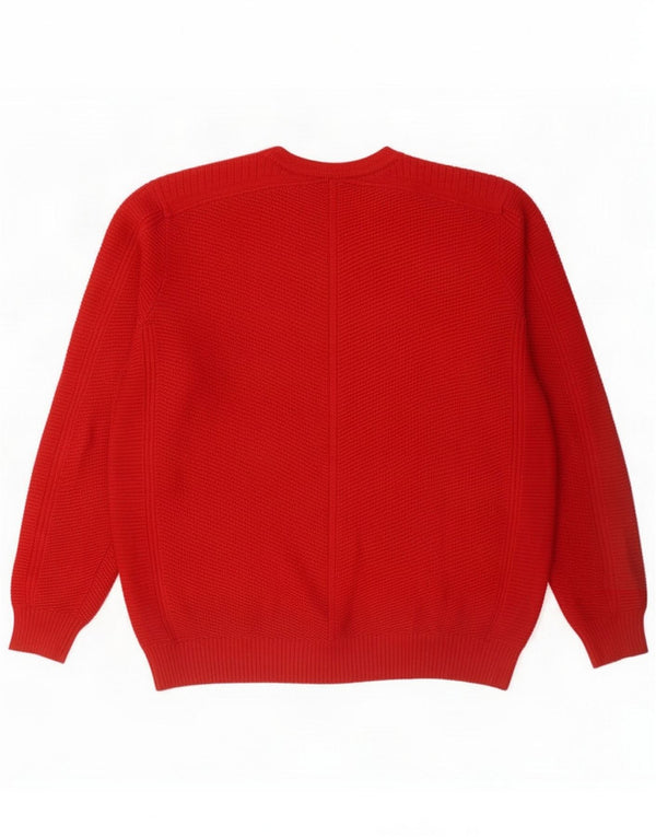 Navigare Mens Crew Neck Jumper Sweater XL Red Acrylic