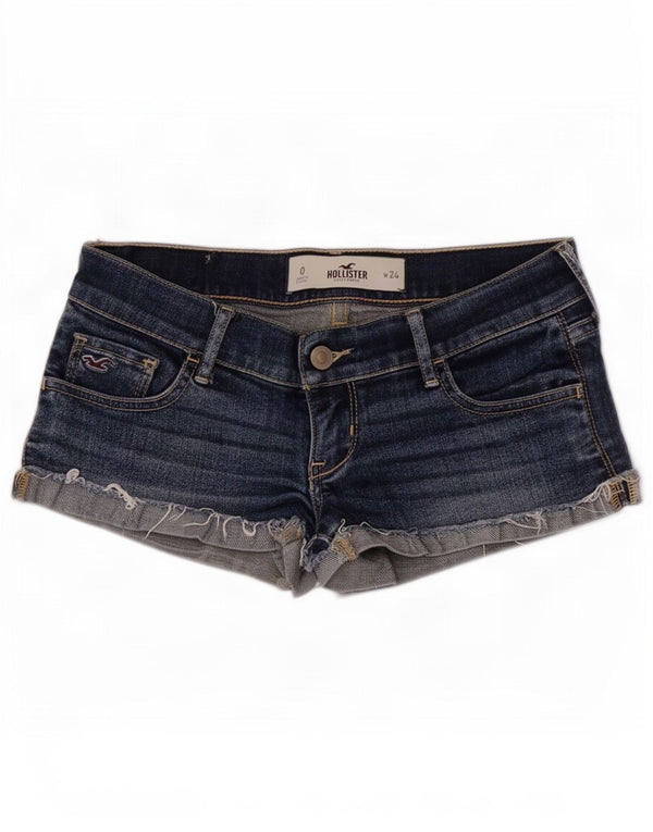 Hollister Dame denim Shorts US 0 XS W24 Blå Bomuld