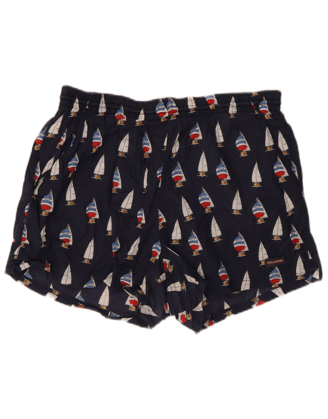 PAUL & SHARK Herre grafiske sportsshorts XL marineblå bomuld