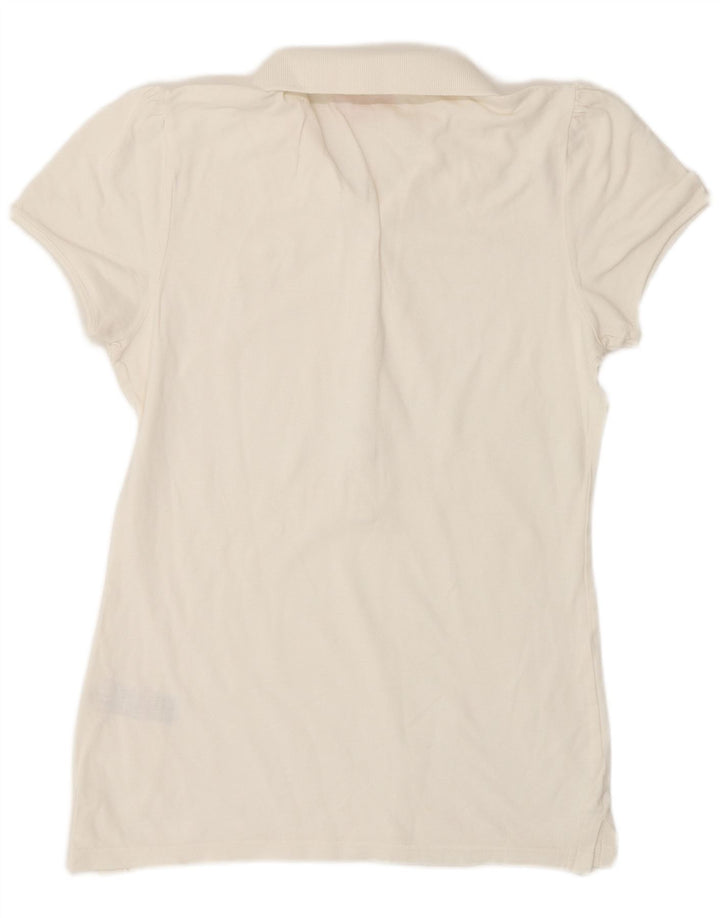 Puma Womens Polo Shirt UK 16 Large  White Cotton