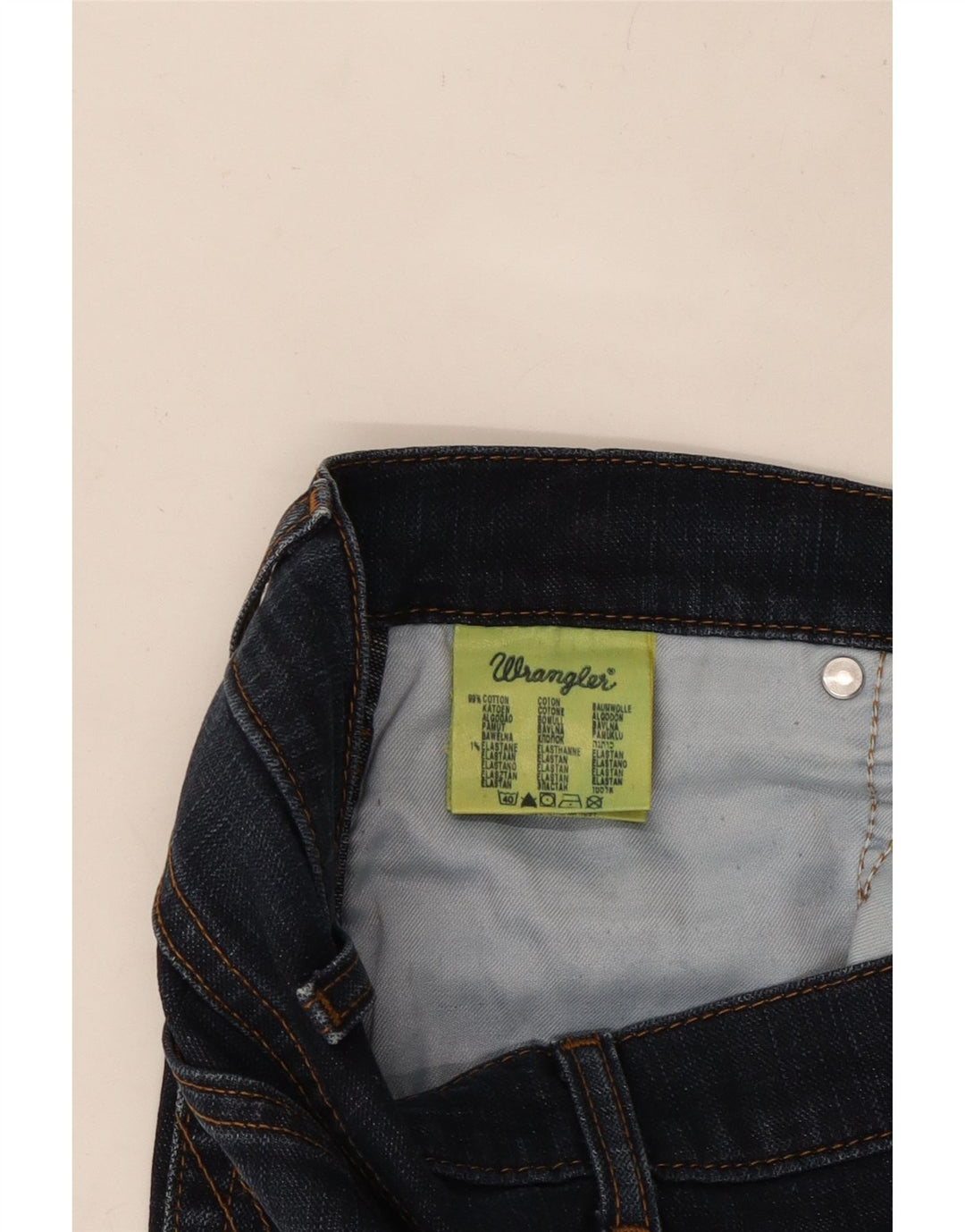 WRANGLER Herre Texas Stretch Straight Jeans W34 L31 Marineblå Bomuld