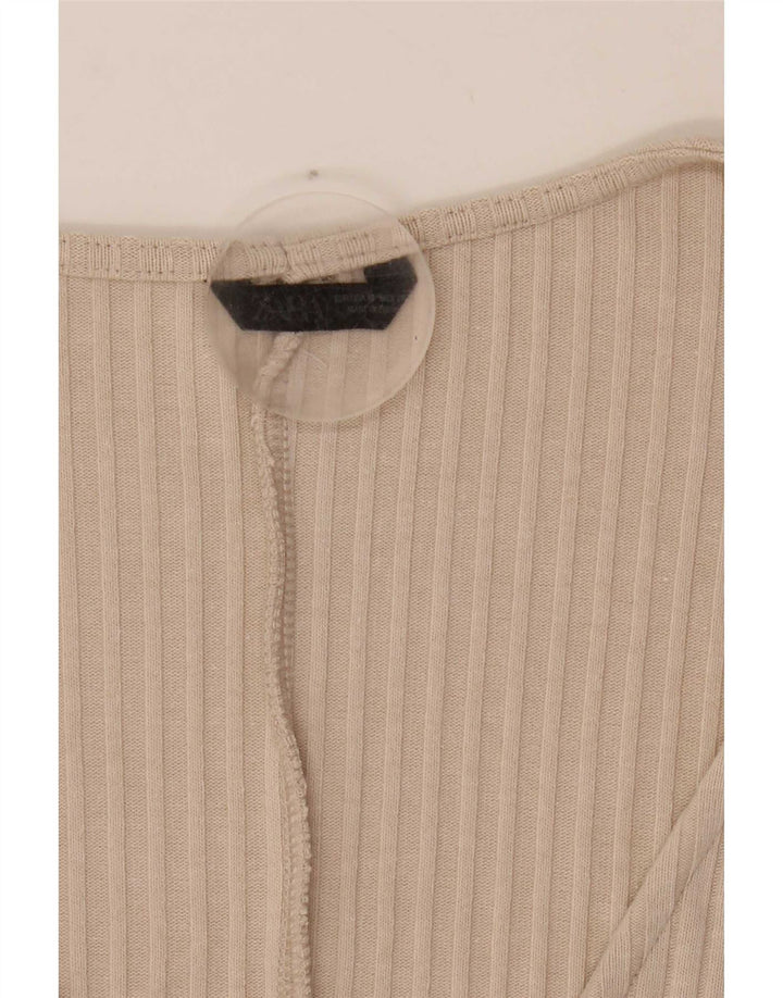 Zara Dame Asymmetrisk Poncho Bluse Top One Size Beige