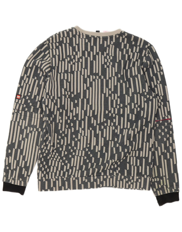 Adidas Drenge Grafisk Sweatshirt Jumper 15-16 år Grå Geometrisk Bomuld