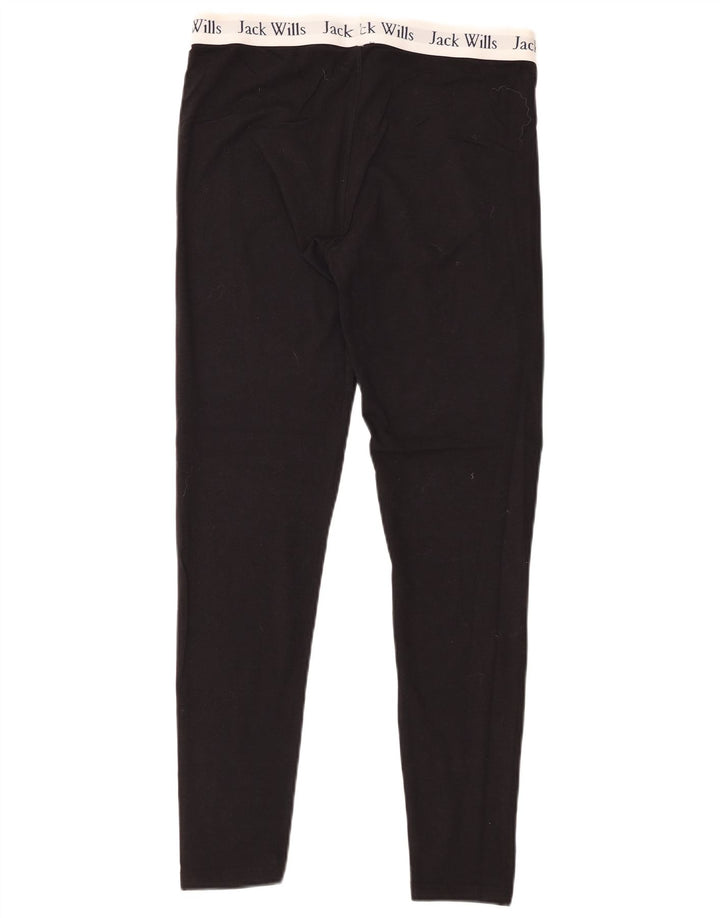 JACK WILLS Grafiske Leggings til kvinder UK 12 Medium Sort Colourblock Bomuld