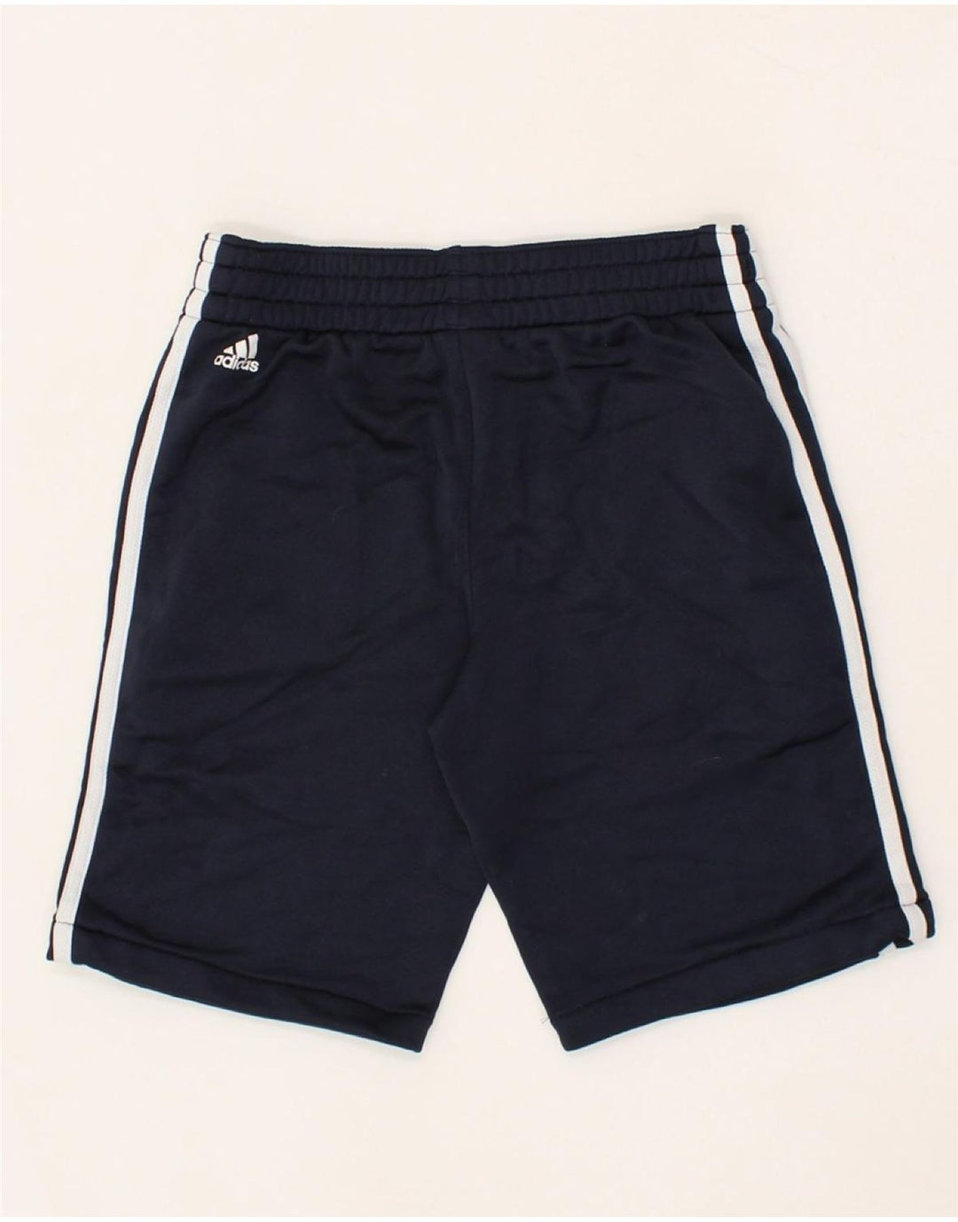 ADIDAS Boys Climawarm Sport Shorts 11-12 Years Navy Blue Polyester Vintage Adidas and Second-Hand Adidas from Messina Hembry 