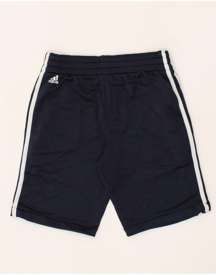 ADIDAS Boys Climawarm Sport Shorts 11-12 Years Navy Blue Polyester Vintage Adidas and Second-Hand Adidas from Messina Hembry 