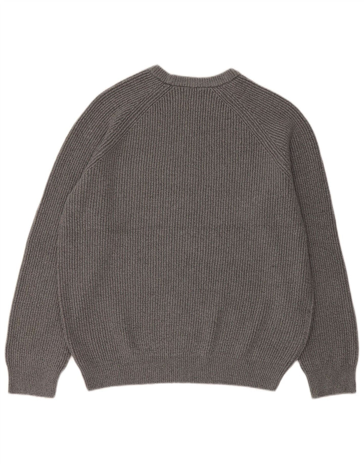 Marks & Spencer Herre sweater med rund hals XL Grå polyamid