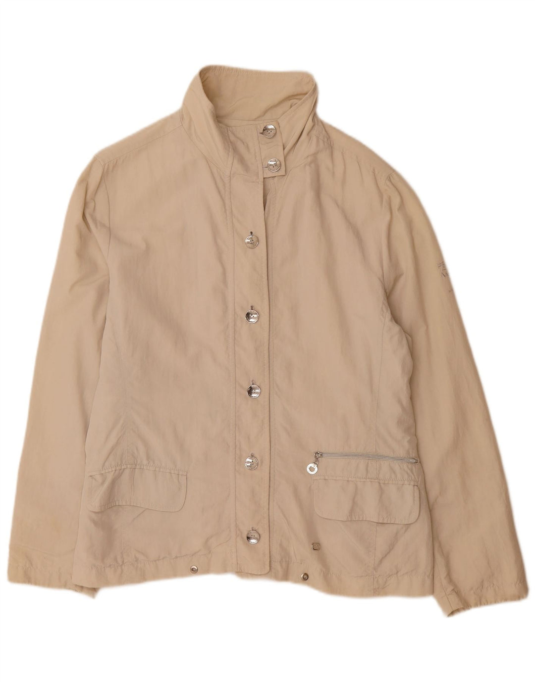 Perte by Krizia Kvinder Utility Jacket Størrelse 21 Medium Off White Polyamid