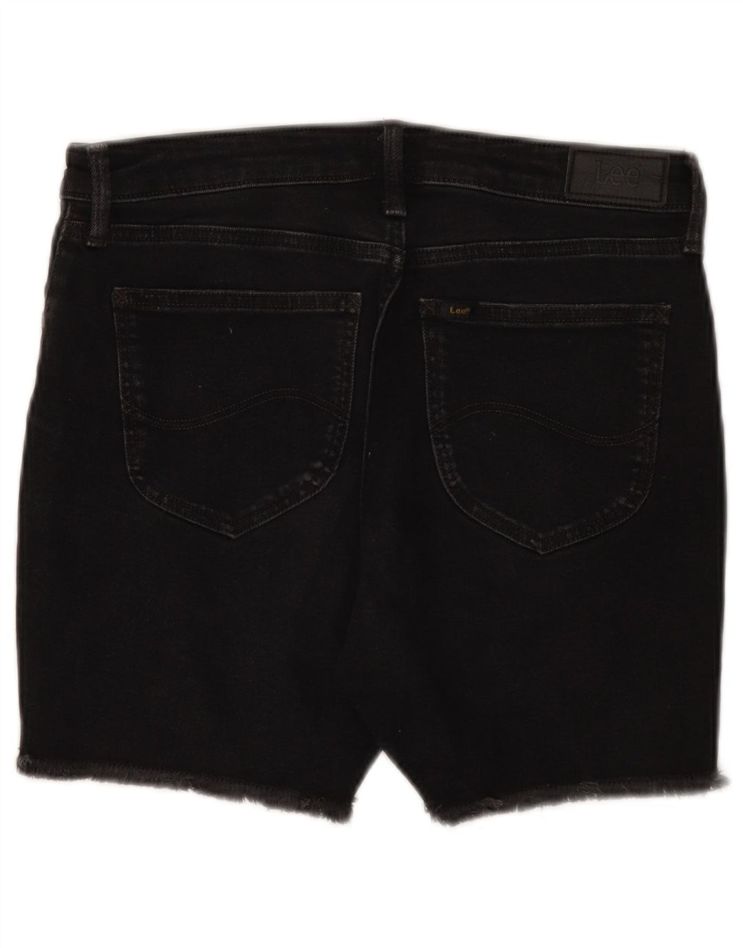 Lee Womens Boyfriend Denim Shorts W27 Small Black Bomuld
