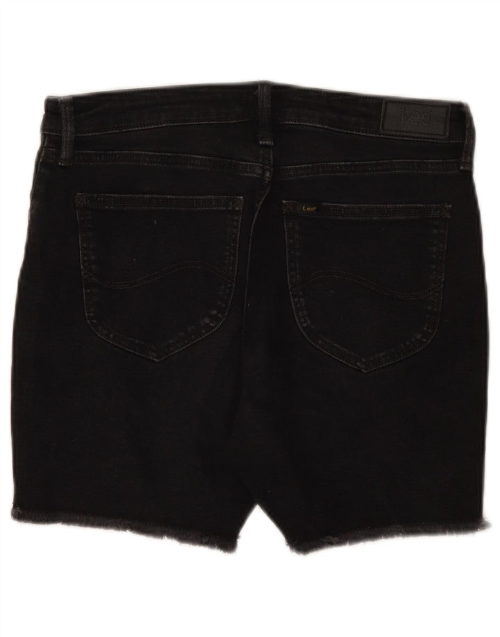 Lee Womens Boyfriend Denim Shorts W27 Small Black Bomuld