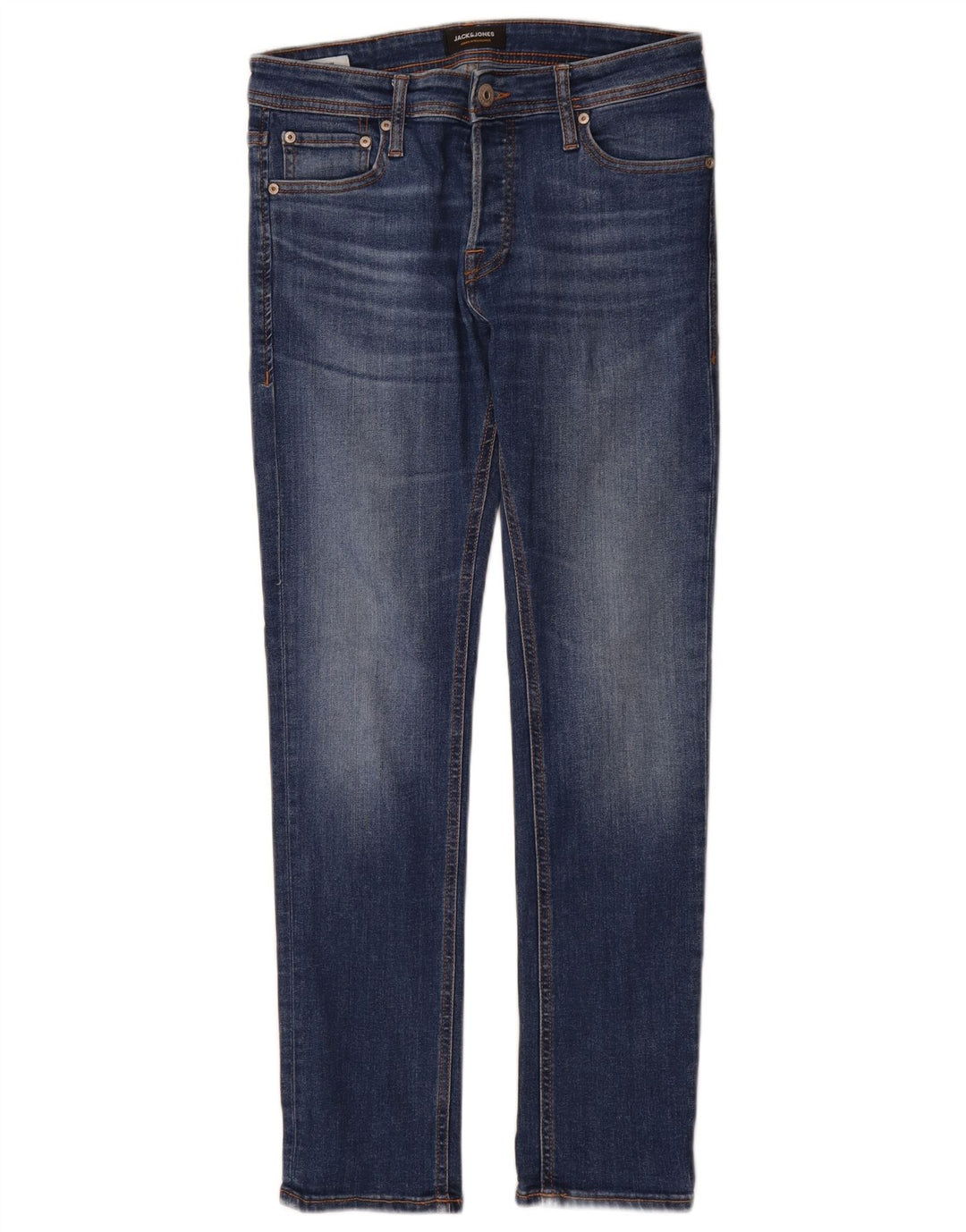 Jack & Jones Herre GLENN Slim Jeans W29 L30 Blå Bomuld