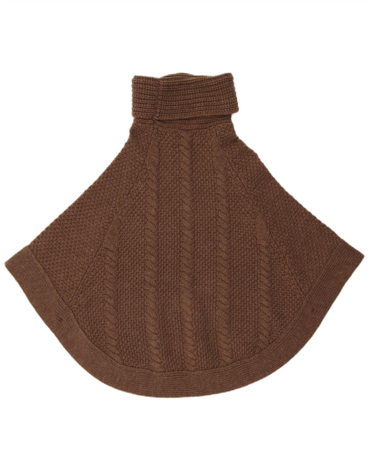 Joules Dame Oversized Poncho Jumper UK 10 Lille Brun Akryl