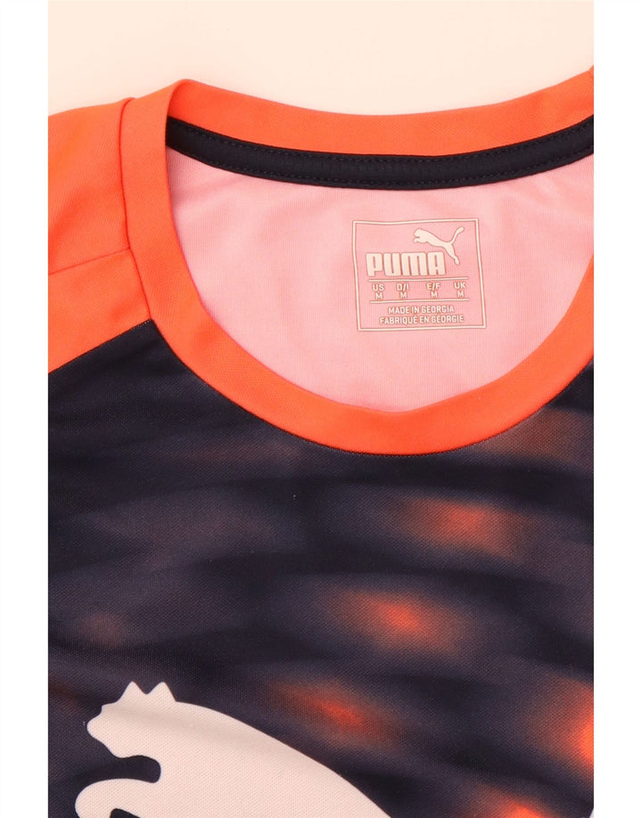Puma Herre Grafisk T-Shirt Top Medium Orange Ternet