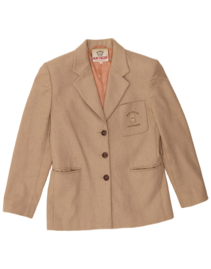 Laura Biagiotti Dame Bear's Bazaar Blazer Jacket IT 42 Medium Beige