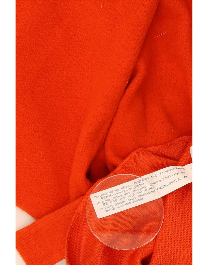 Zara Dame Oversized Turtle Neck Jumper Sweater UK 10 Small Orange