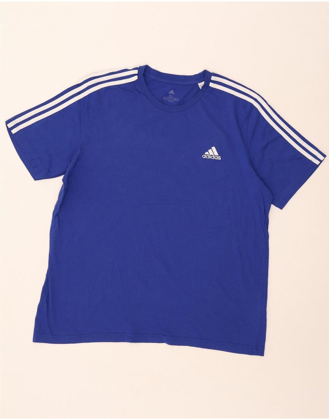 Adidas Herre T-Shirt Top XL Blå Bomuld