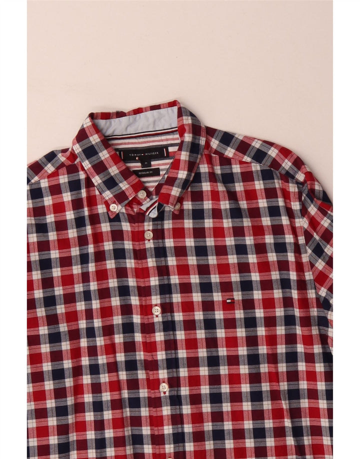 TOMMY HILFIGER Herre Regular Fit skjorte Medium rød Gingham bomuld