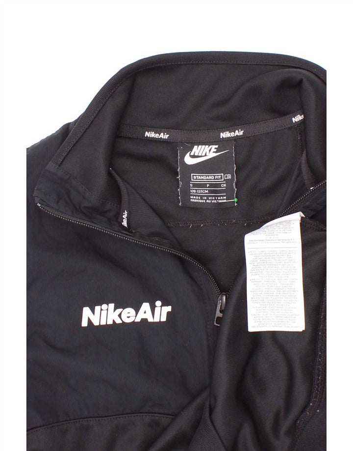 Nike Boys Standard grafisk sweatshirt med lynlåshals 8-9 år Lille Sort