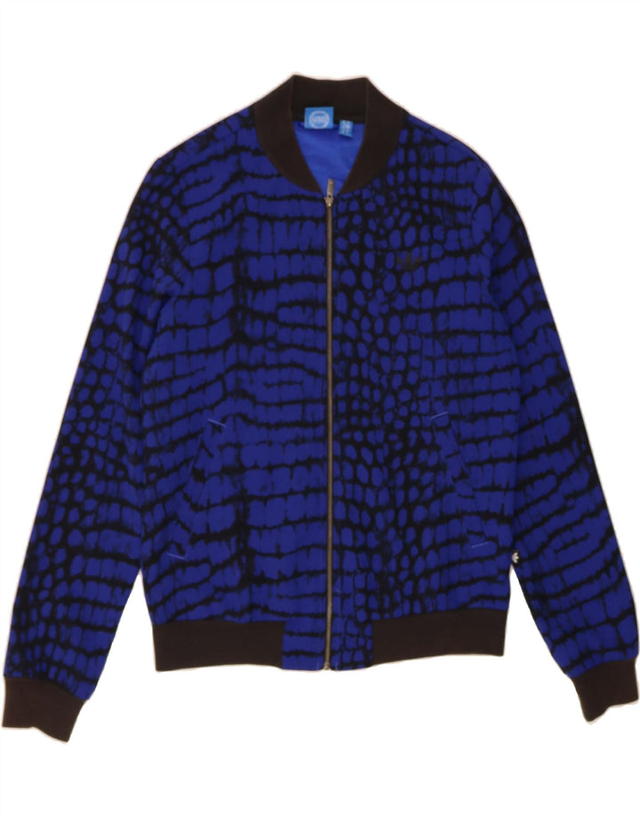 ADIDAS Womens Abstract Pattern Tracksuit Top Jacket UK 10 Small  Blue Vintage Adidas and Second-Hand Adidas from Messina Hembry 
