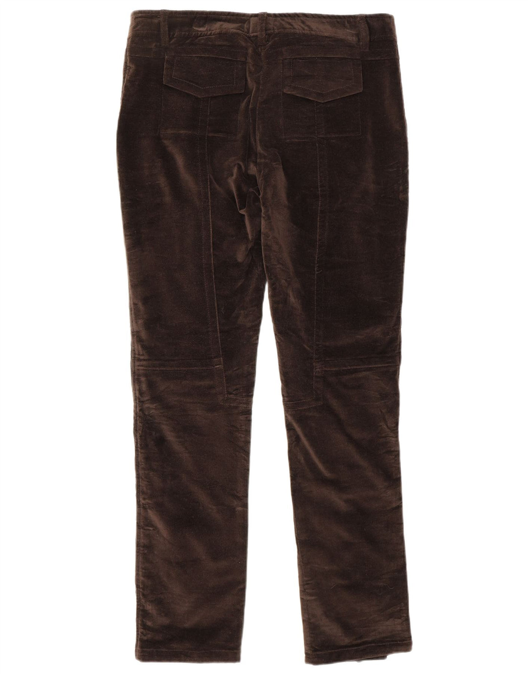 BLUMARINE Kvinder Velvet Slim Casual Bukser IT 44 Medium W32 L30 Brun