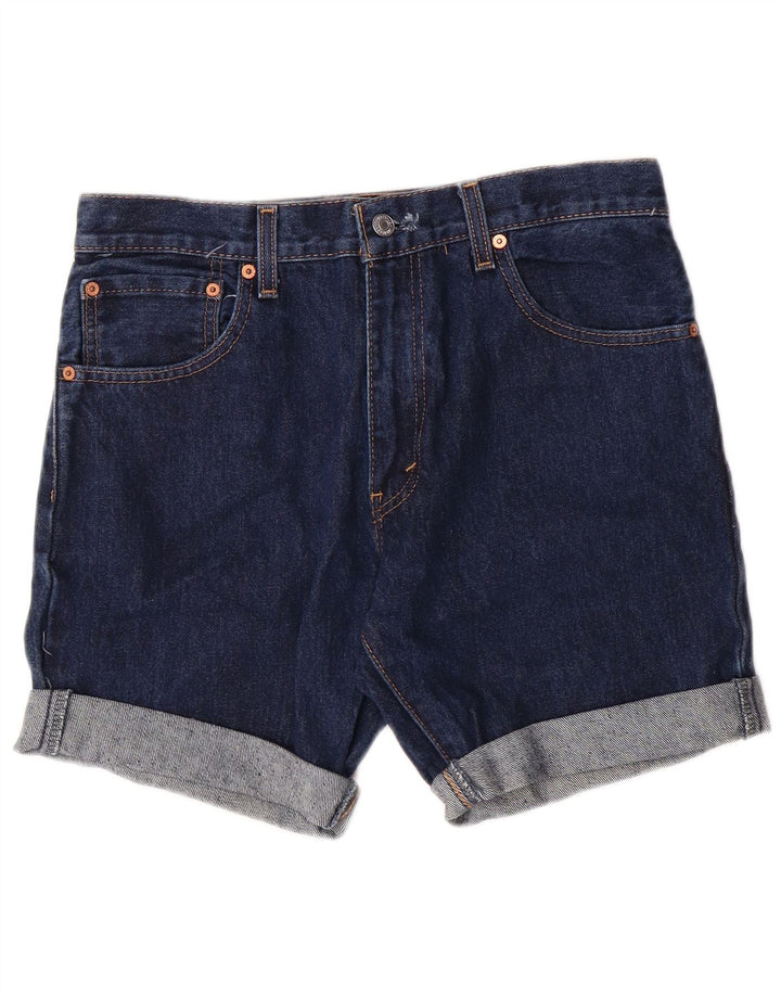 LEVI'S Mens 517 Denim Shorts W32 Medium Navy Blue Cotton