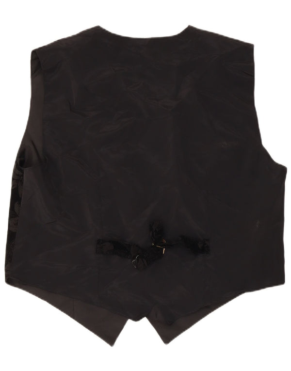 CARINA Damevest UK 20 2XL Sort Blomster