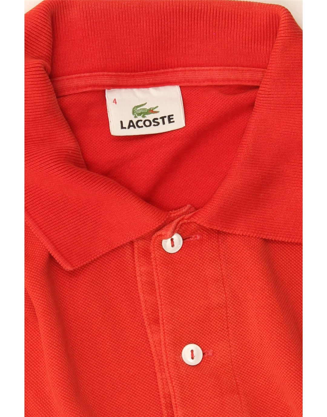 LACOSTE Mens Polo Shirt Size 4 Medium Red Vintage Lacoste and Second-Hand Lacoste from Messina Hembry 