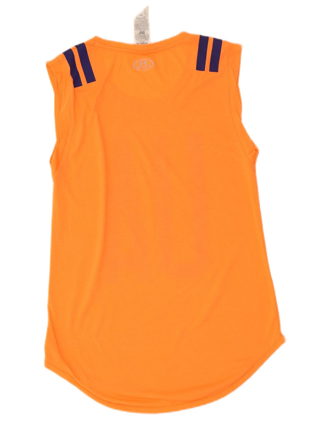 UNDER ARMOUR Dame Heat Gear Grafisk Vest Top UK 12 Medium Orange
